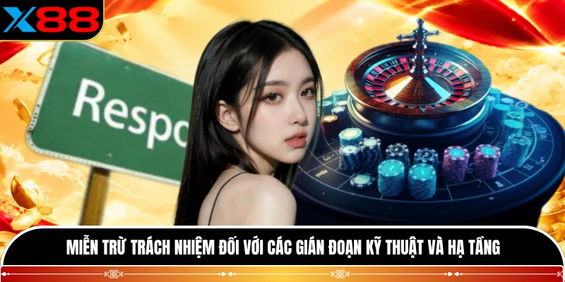 Miễn trừ trách nhiệm đối với các gián đoạn kỹ thuật và hạ tầng